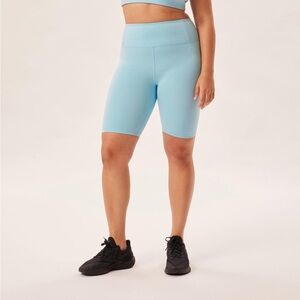 Girlfriend Collective Dewdrop high rise long bike shorts with back pocket